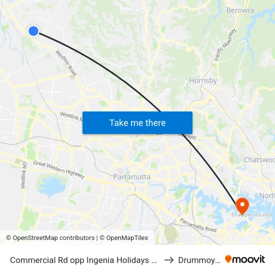 Commercial Rd opp Ingenia Holidays Avina to Drummoyne map