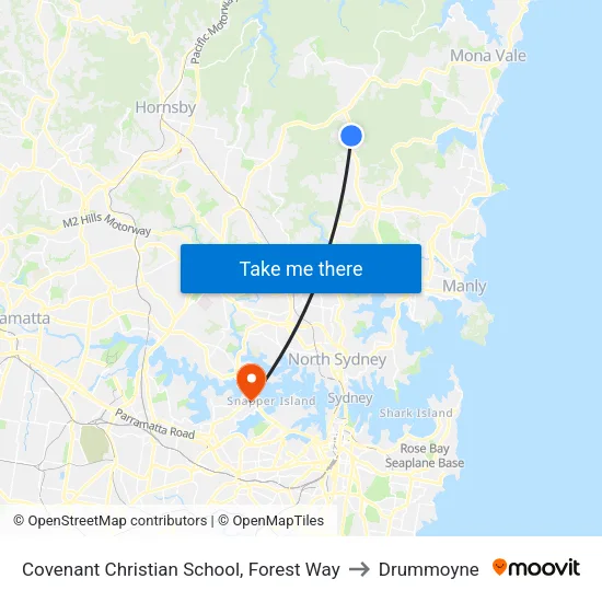 Covenant Christian School, Forest Way to Drummoyne map