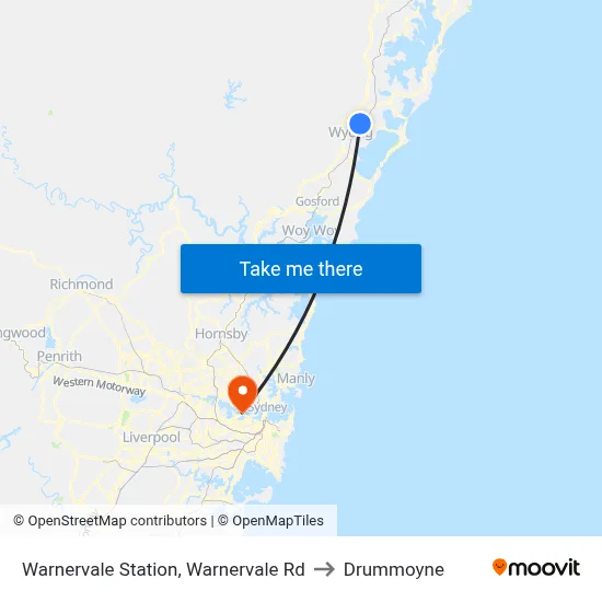 Warnervale Station, Warnervale Rd to Drummoyne map