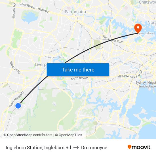 Ingleburn Station, Ingleburn Rd to Drummoyne map