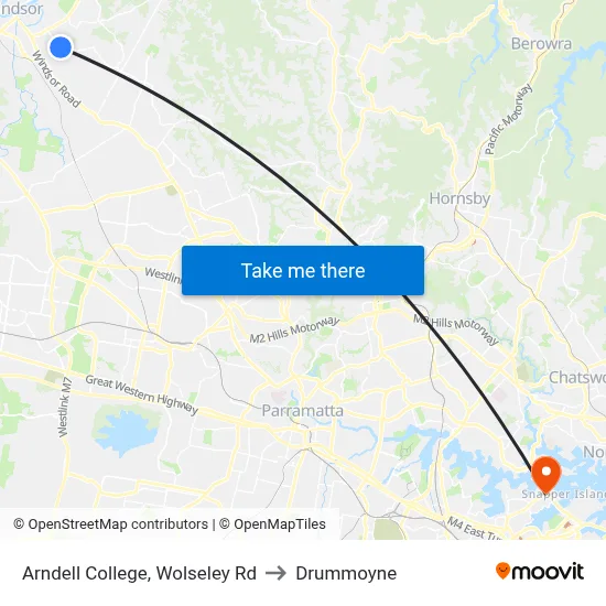 Arndell College, Wolseley Rd to Drummoyne map