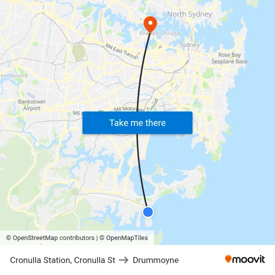 Cronulla Station, Cronulla St to Drummoyne map