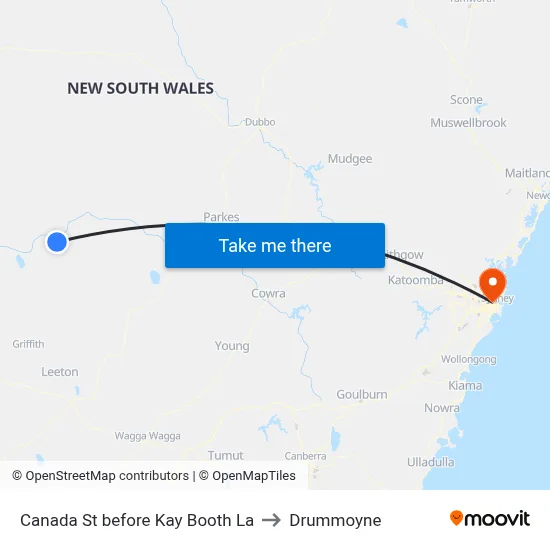 Canada St before Kay Booth La to Drummoyne map