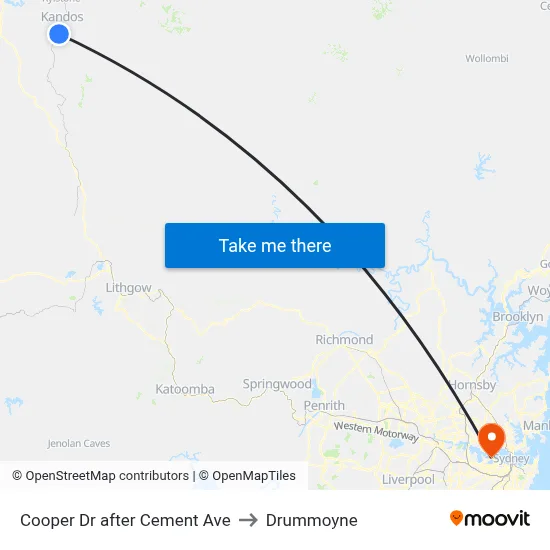 Cooper Dr after Cement Ave to Drummoyne map