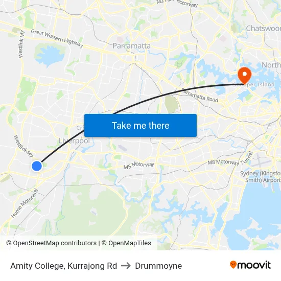 Amity College, Kurrajong Rd to Drummoyne map