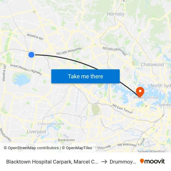 Blacktown Hospital Carpark, Marcel Cres to Drummoyne map