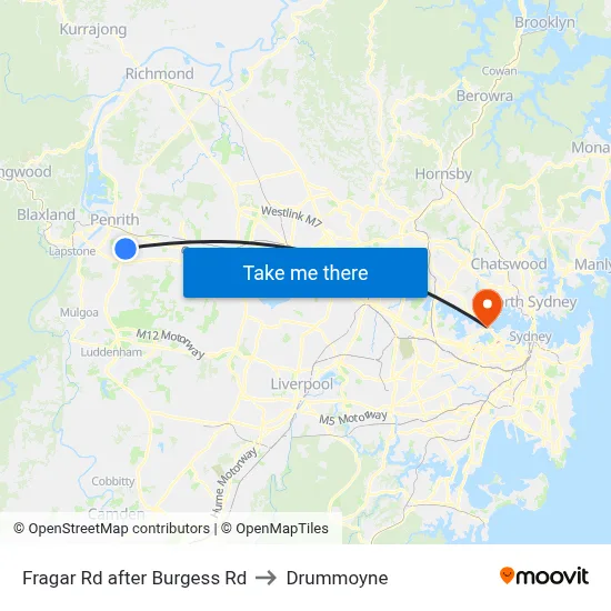 Fragar Rd after Burgess Rd to Drummoyne map
