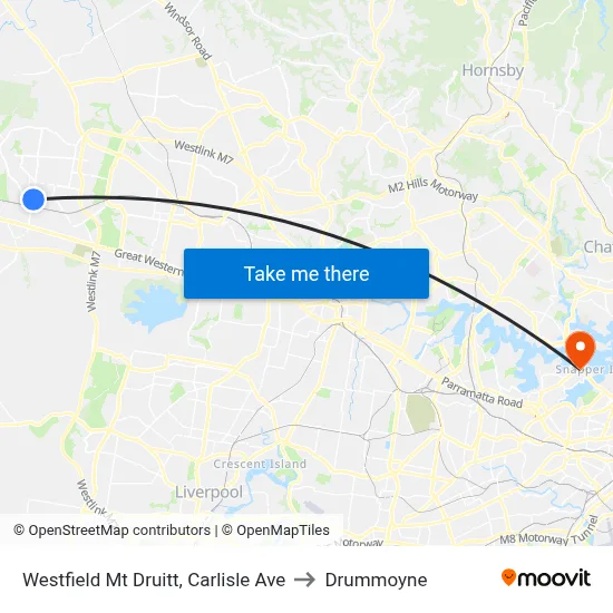 Westfield Mt Druitt, Carlisle Ave to Drummoyne map