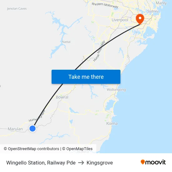 Wingello Station, Railway Pde to Kingsgrove map