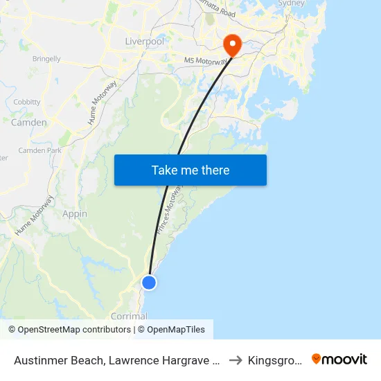 Austinmer Beach, Lawrence Hargrave Dr to Kingsgrove map