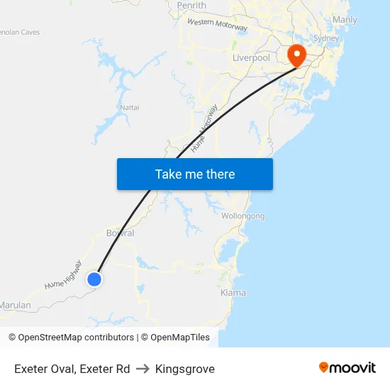 Exeter Oval, Exeter Rd to Kingsgrove map