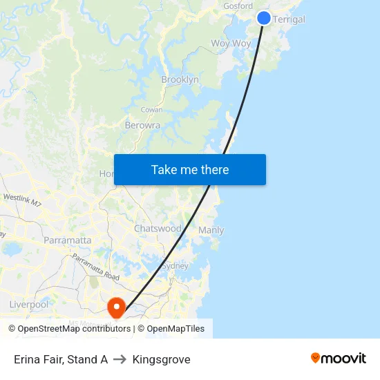 Erina Fair, Stand A to Kingsgrove map
