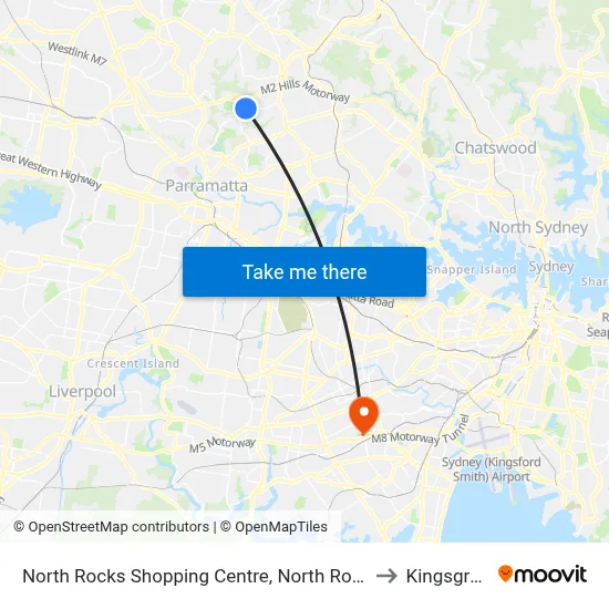 North Rocks Shopping Centre, North Rocks Rd to Kingsgrove map