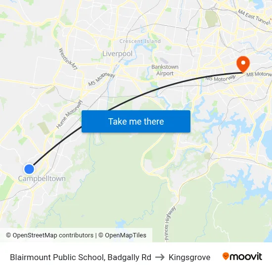 Blairmount Public School, Badgally Rd to Kingsgrove map