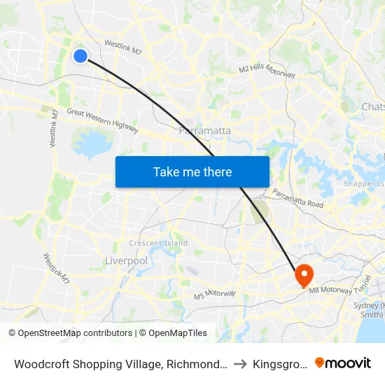 Woodcroft Shopping Village, Richmond Rd to Kingsgrove map