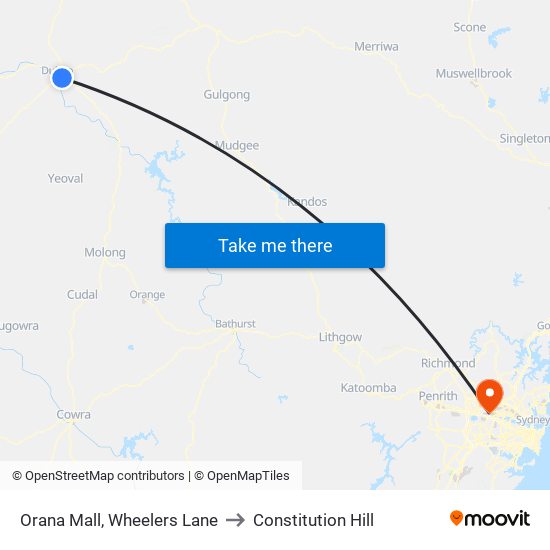 Orana Mall, Wheelers Lane to Constitution Hill map