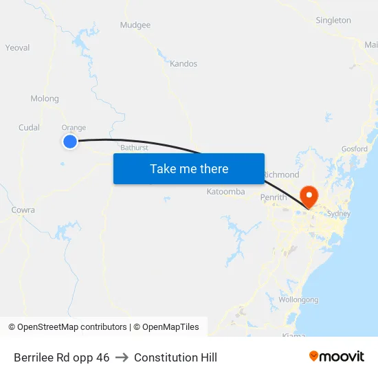 Berrilee Rd opp 46 to Constitution Hill map
