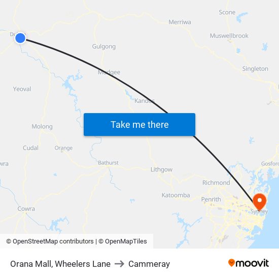 Orana Mall, Wheelers Lane to Cammeray map