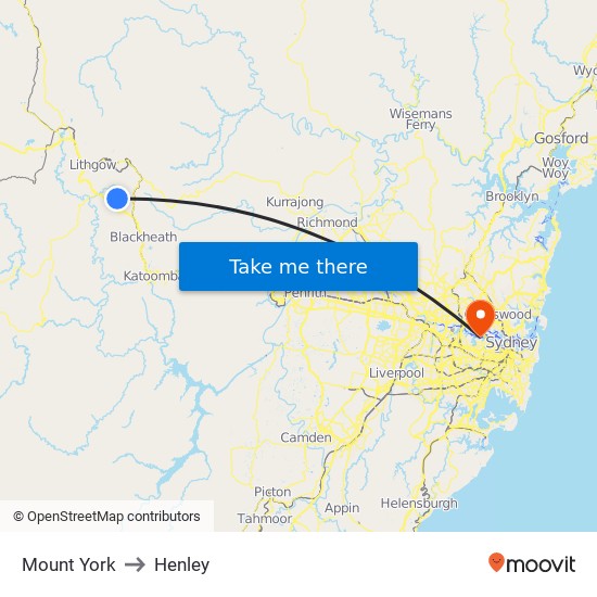 Mount York to Henley map