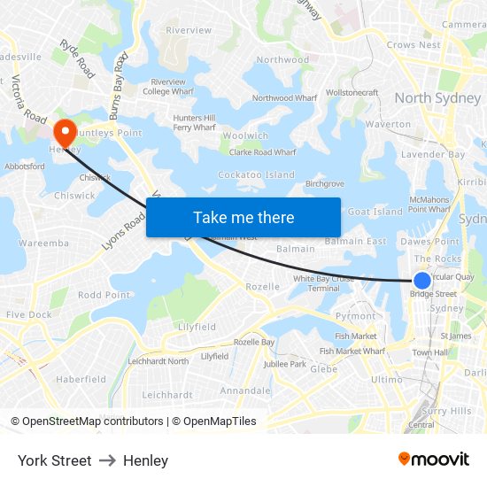 York Street to Henley map