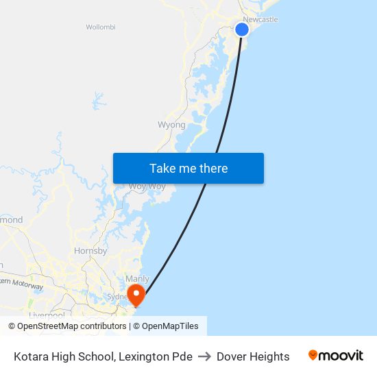 Kotara High School, Lexington Pde to Dover Heights map