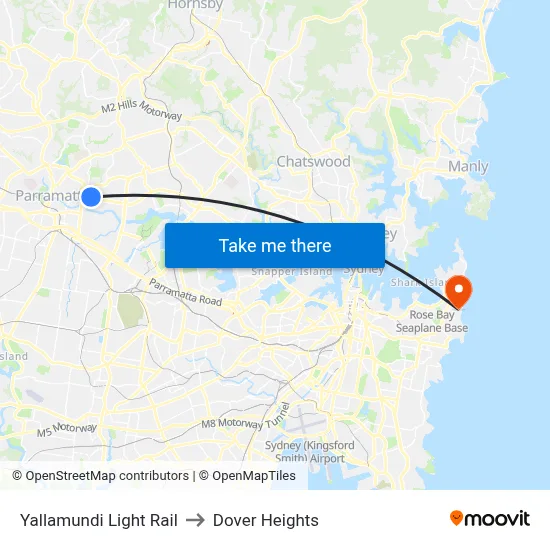 Yallamundi Light Rail to Dover Heights map