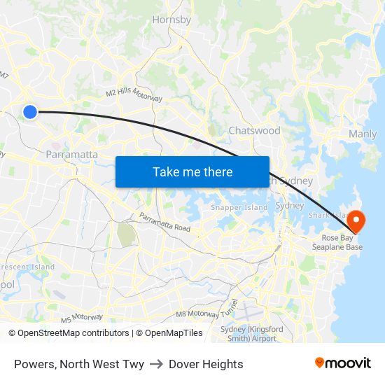 Powers, North West Twy to Dover Heights map