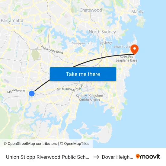 Union St opp Riverwood Public School to Dover Heights map