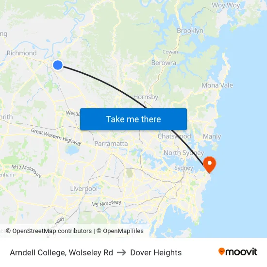 Arndell College, Wolseley Rd to Dover Heights map