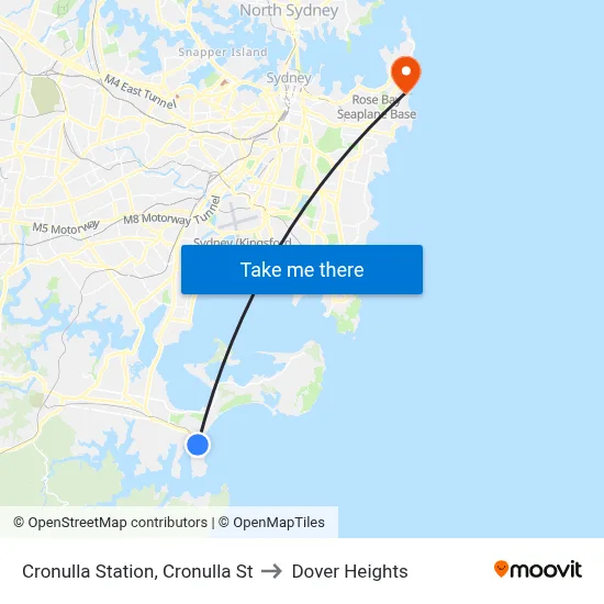 Cronulla Station, Cronulla St to Dover Heights map