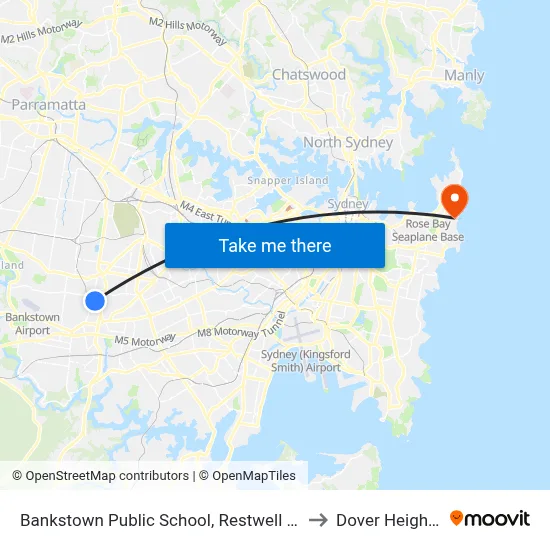 Bankstown Public School, Restwell St to Dover Heights map