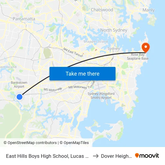 East Hills Boys High School, Lucas Rd to Dover Heights map