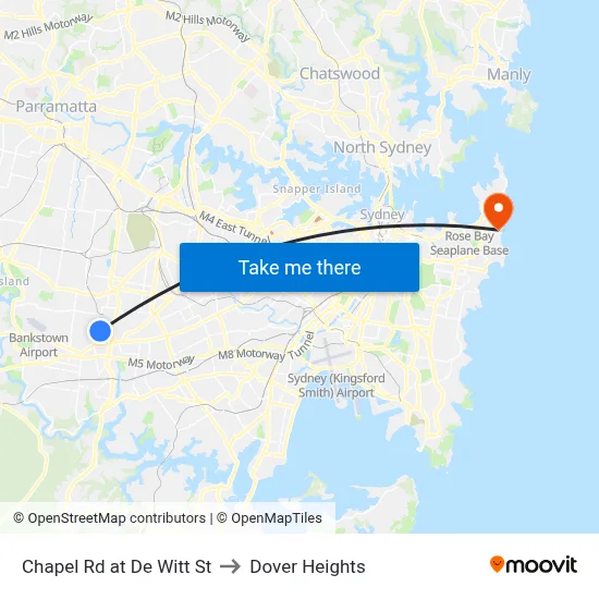 Chapel Rd at De Witt St to Dover Heights map