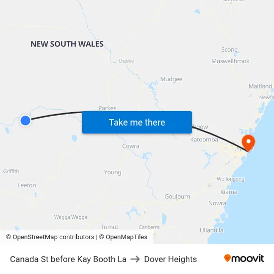 Canada St before Kay Booth La to Dover Heights map