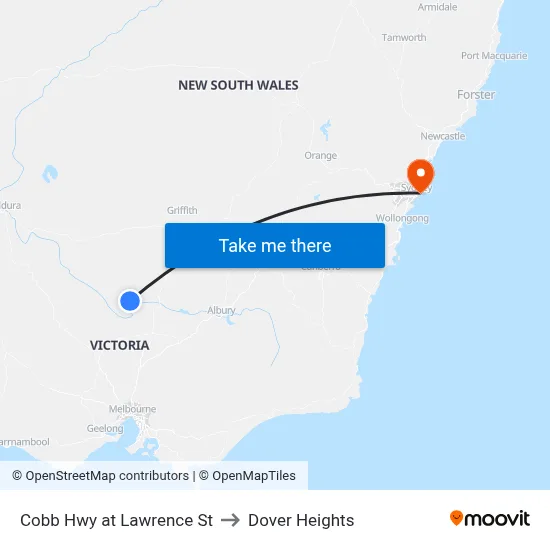 Cobb Hwy at Lawrence St to Dover Heights map