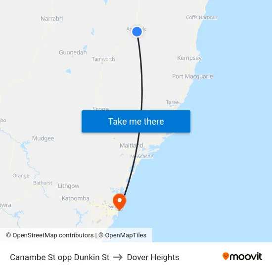 Canambe St opp Dunkin St to Dover Heights map