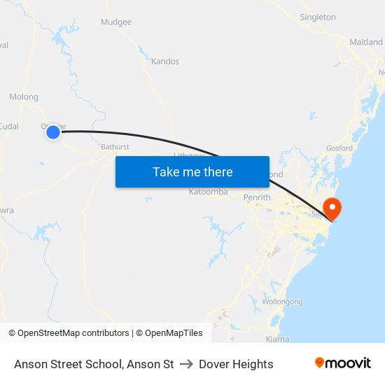 Anson Street School, Anson St to Dover Heights map