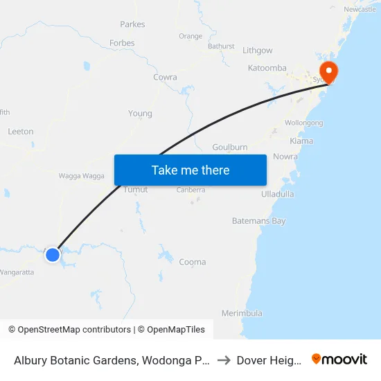 Albury Botanic Gardens, Wodonga Place to Dover Heights map