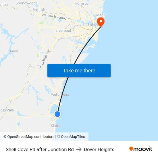 Shell Cove Rd after Junction Rd to Dover Heights map
