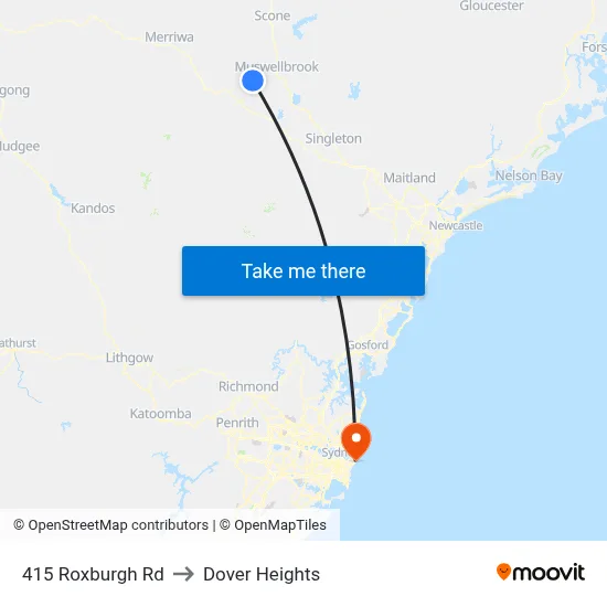 415 Roxburgh Rd to Dover Heights map