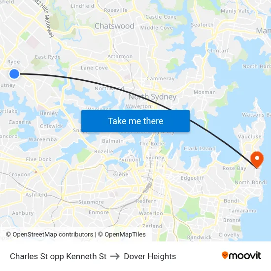 Charles St opp Kenneth St to Dover Heights map