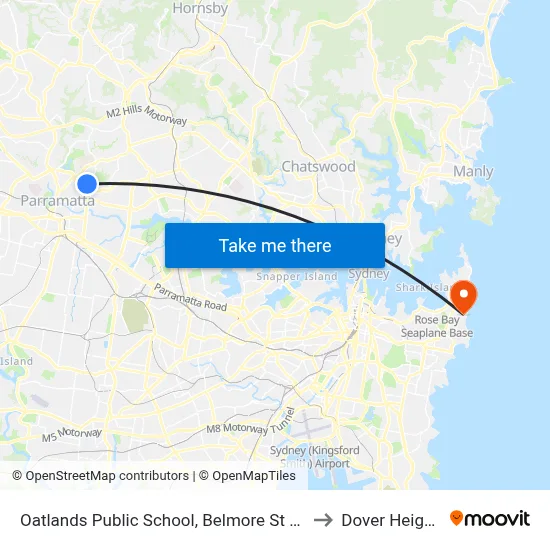 Oatlands Public School, Belmore St East to Dover Heights map