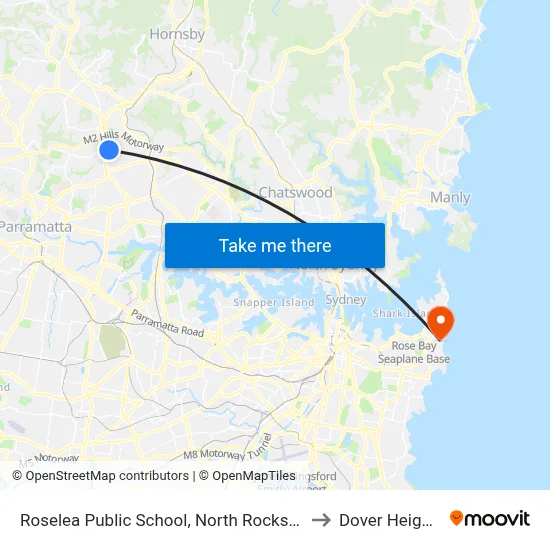 Roselea Public School, North Rocks Rd to Dover Heights map