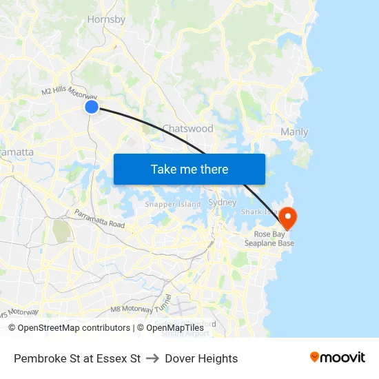 Pembroke St at Essex St to Dover Heights map