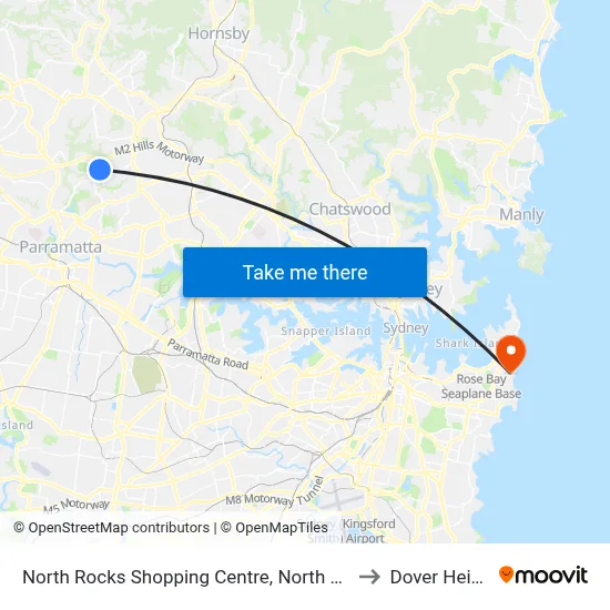 North Rocks Shopping Centre, North Rocks Rd to Dover Heights map