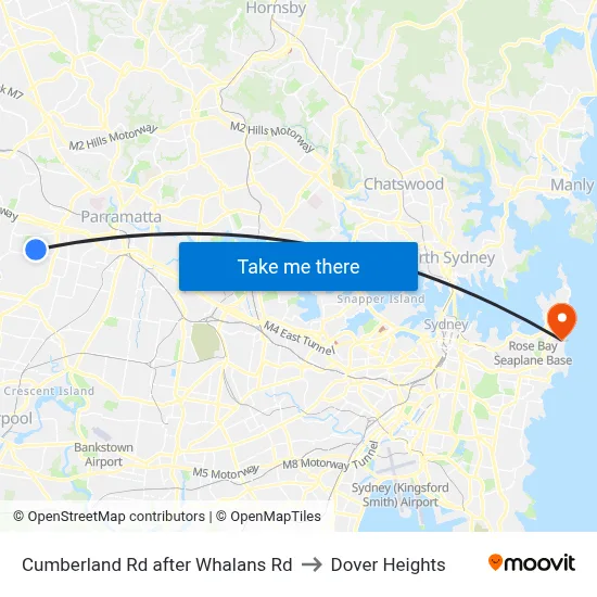 Cumberland Rd after Whalans Rd to Dover Heights map