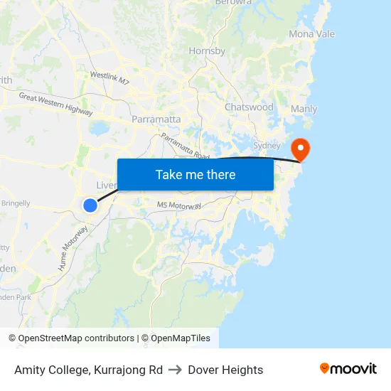 Amity College, Kurrajong Rd to Dover Heights map