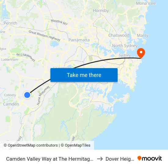Camden Valley Way at The Hermitage Way to Dover Heights map