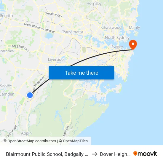 Blairmount Public School, Badgally Rd to Dover Heights map
