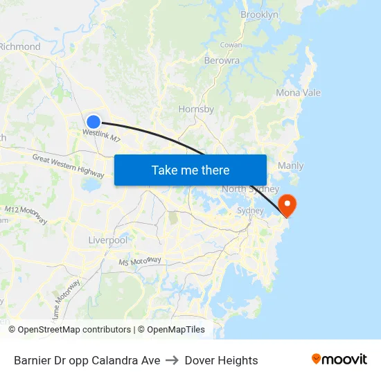 Barnier Dr opp Calandra Ave to Dover Heights map